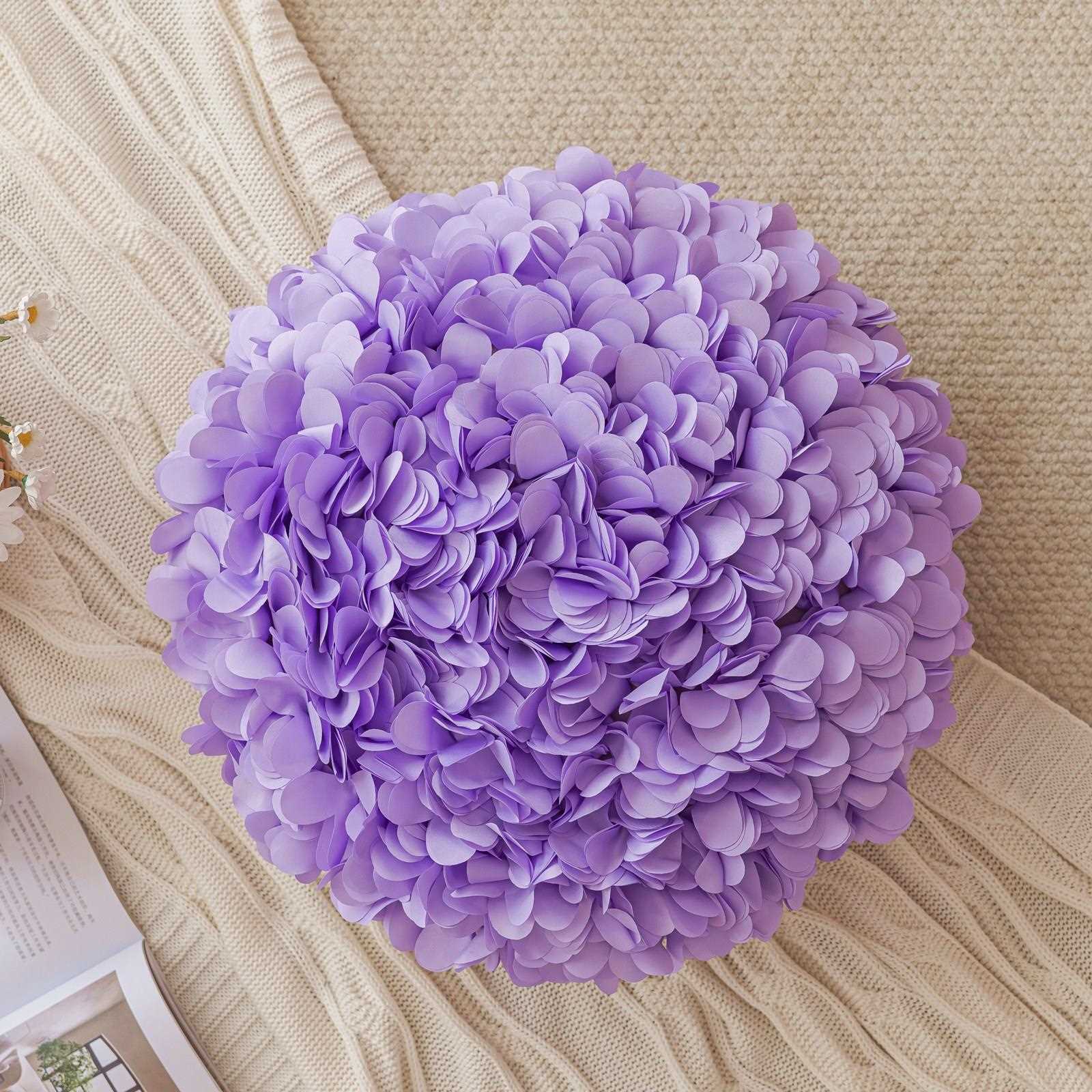 直销新款网红手工立体绣球花朵抱枕套 轻奢ins风沙发靠枕阳台飘窗