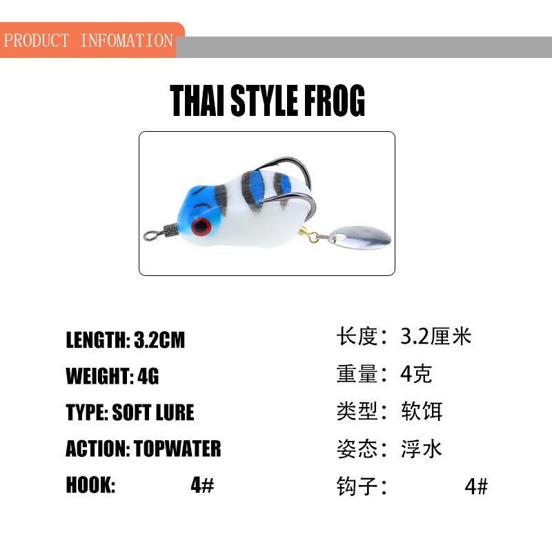直销新款迷你雷蛙路亚空心雷蛙高质量血槽钩泰国风格仿生假饵鱼饵