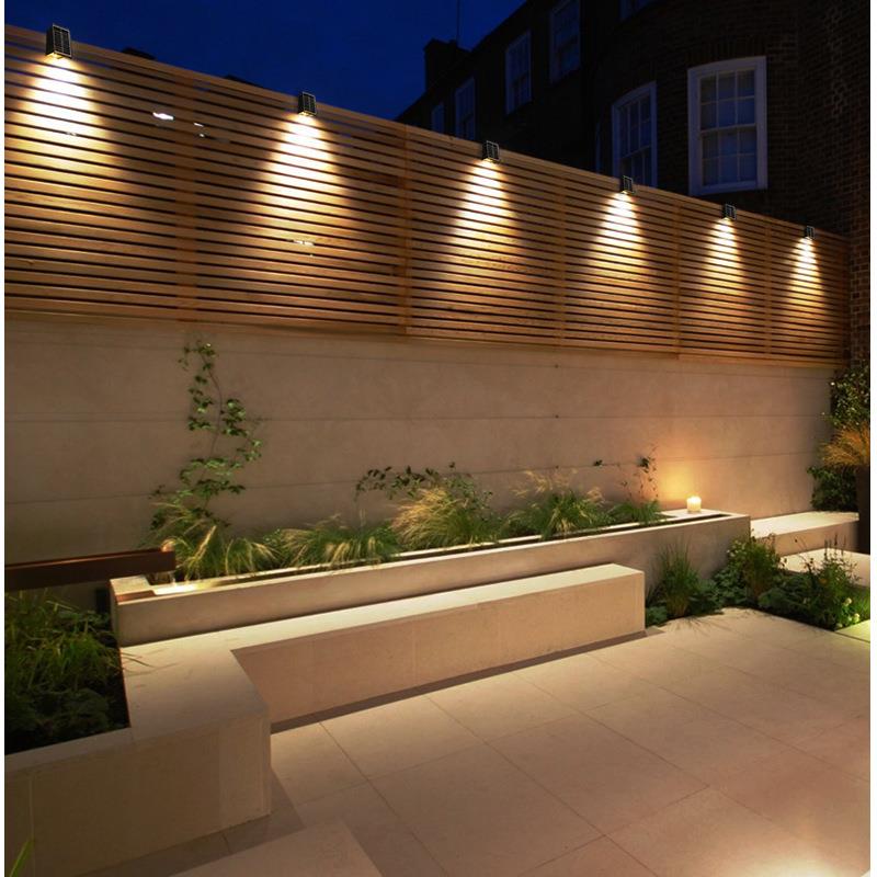 直销新款太阳能壁灯洗墙灯户外庭院灯别墅室外大门外墙防水墙壁射