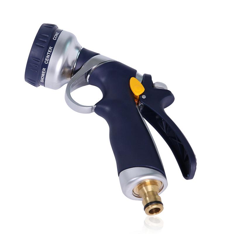 直销新款8功能锌合金水枪 洗车花洒工具 高压洗车场专用花洒水枪