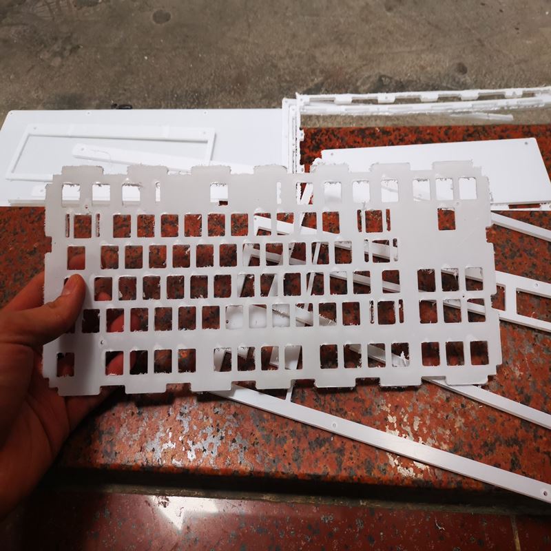 。PC定位板堆叠键盘框压克力透明磨砂 定位器雕刻激光来图加工定