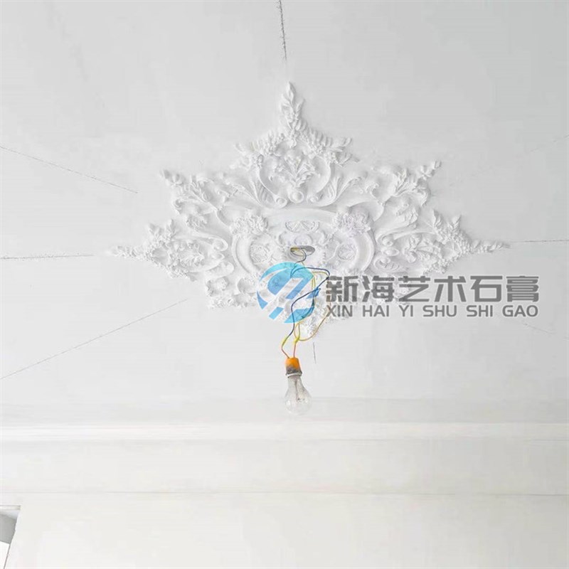 欧式法式石膏灯盘角花组合顶棚天花装饰灯圈吊顶石膏线壁花定制