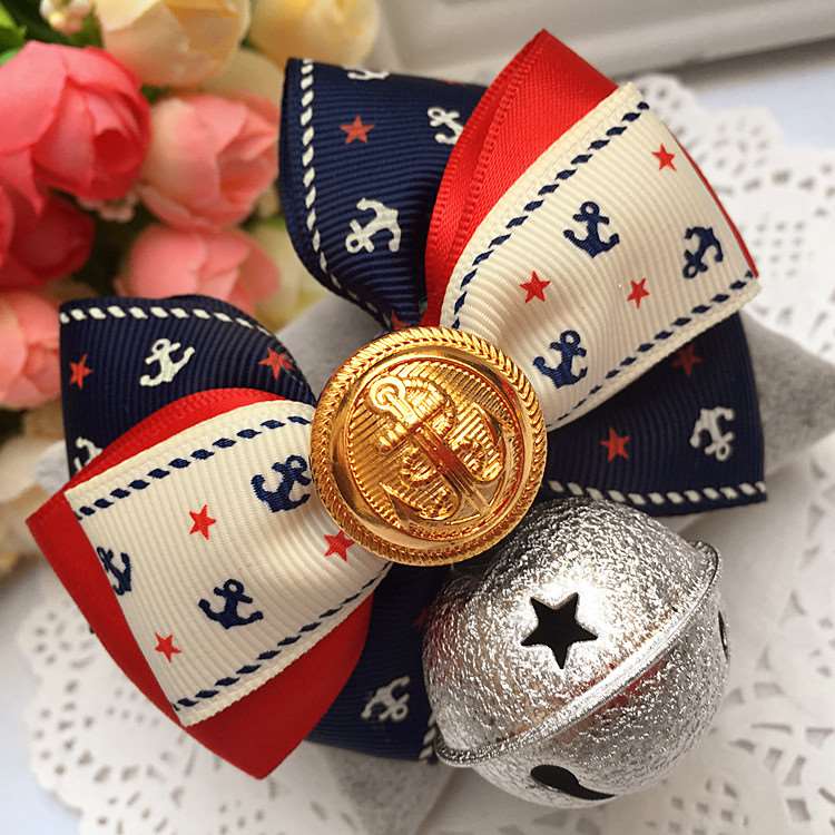 包邮狗铃铛项圈宠物领带领结蝴蝶结项链泰迪猫咪小中大型犬挂饰品