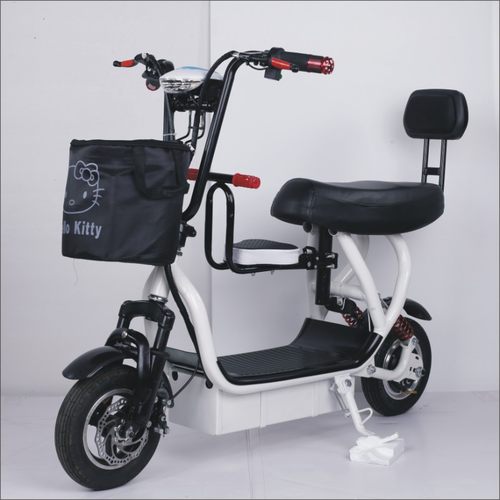 哈雷款便携式可折叠两轮电动滑板车前后车篮成人女士迷你代步车