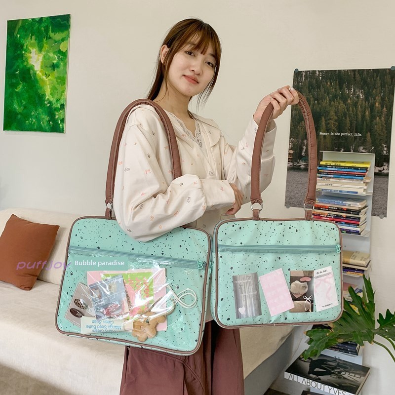 幸运绿狗托特电脑包14寸笔记本保护套适用苹果电脑内胆包托特包