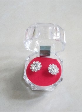 Fashion new jewelry packaging box plastic octagonal transpa
