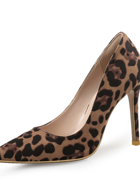 Autumn Sexy Leopard Women Shoes High Heels 6-10CM Elegant Of