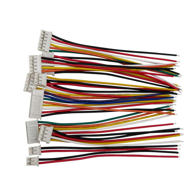 PH2.0电子线端子线 单头镀锡彩排线连接线2/3/4/6/8/9/10/11/12P