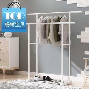 凉衣架家用可伸y缩移动在店里简约款 上面窄试衣间能衣服撑挂架