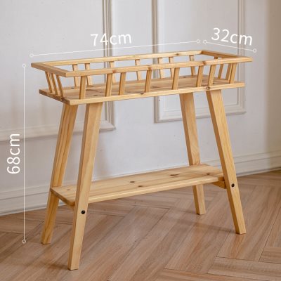 实木花架中式置物收纳盆景多层落地式室内客厅多肉阳台长方花盆架