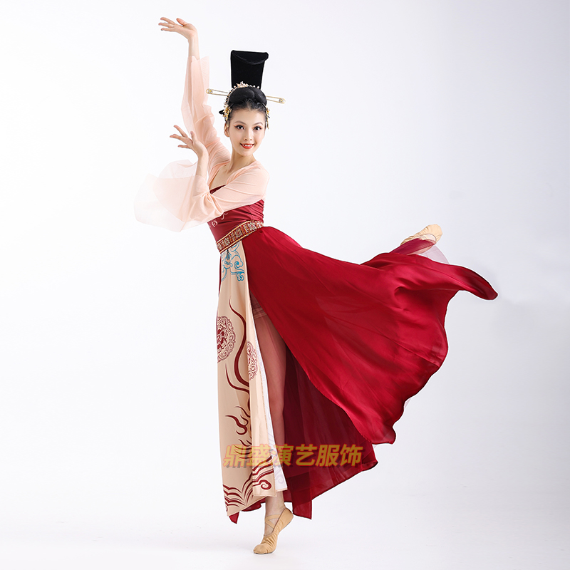 美人关古典舞蹈服演出汉唐诃子裙汉服王诗意中国风飘逸艺考胡玉楼
