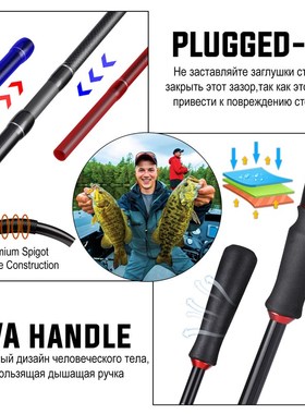 Sougayilang Carbon Fiber Fishing Rod and Reel Combos 1.8M 2.