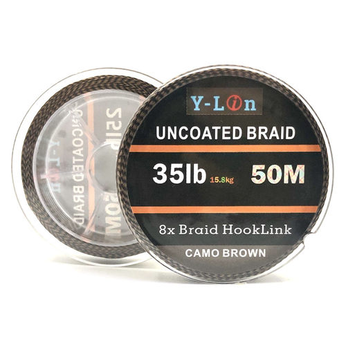 50m 8 Stand Camouflage Carp Fishing Line Soft Hook Link Carp