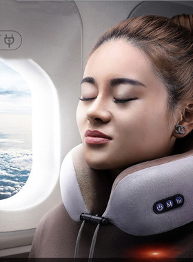 Massagem em forma de u recarregvel travesseiro eltrico d