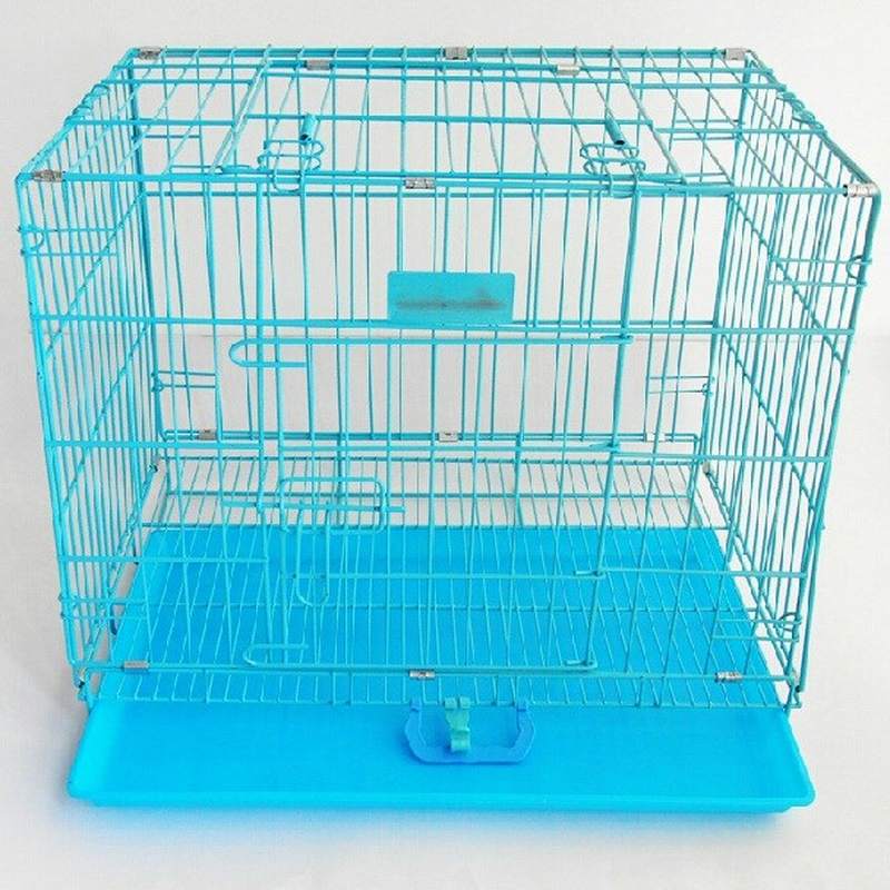 加粗折叠泰迪铁丝笼子大小中型狗笼鸡笼兔笼猫笼带托盘贵州不发货