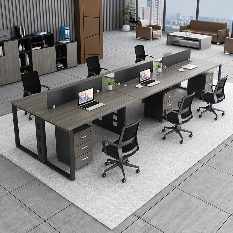 办公桌椅组合简约现代屏风隔断卡座4人6人职员财务桌子办公室家具