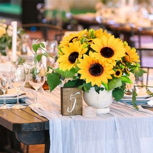 Flower Head Simulation Bouquet Artificial Sunflower Silk