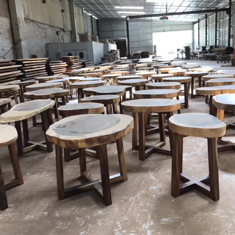 实木大板胡桃木圆桌整块创意年轮禅意茶台餐桌茶桌乌金木