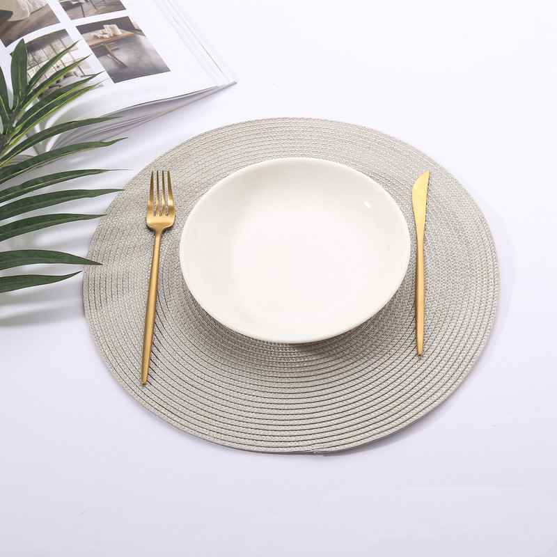 新品Table Round Placemat Weave PP Dining Napkin Mats Bowl Pa