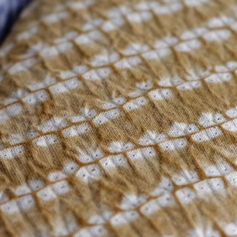 草木染布料纯棉手工紮染面料Y服装窗帘牀品沙发布田园风装饰布o.