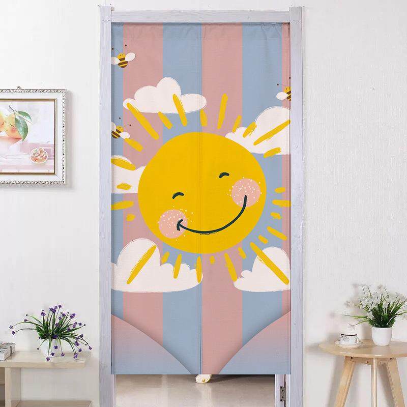 直销新款布帘表情包门帘布艺厕所厨房隔断帘家用半帘创意挂帘,居家布艺,门帘,淘宝优惠券,粉丝福利购,淘宝优惠卷
