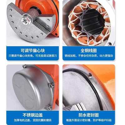 新款直销普田铝合金小型振动电机震动马达220V380V100W抹墙筛分仓