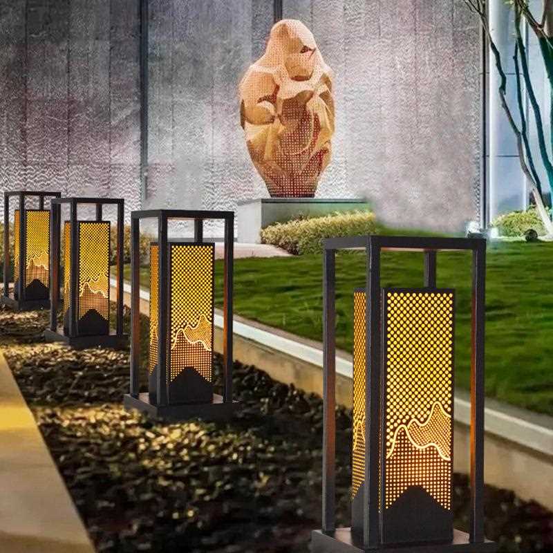 新款直销落地灯庭院景观灯现代简约太阳能充电新中式草坪灯别墅售