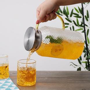 直销家用卧室凉水壶套装 新款 创意设计玻璃冷水壶冷酒壶