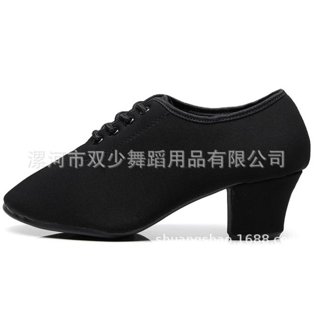 新款直销成人 儿童 女士 有跟 牛津布 室内外 橡胶底毛拉丁舞蹈鞋