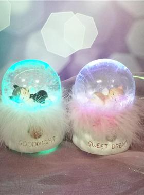 直销新款卡通梦幻天使爱莎与凯勒烘培蛋糕摆件 汽车车载摆件 树脂