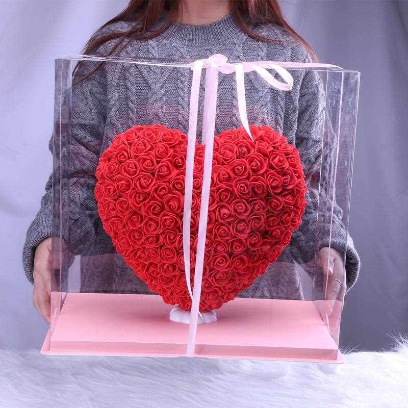 直销新款25cm玫瑰心情人节礼物永生花爱心礼盒 仿真玫瑰花PE泡沫,家居饰品,餐桌花艺,淘宝优惠券,粉丝福利购,淘宝优惠卷