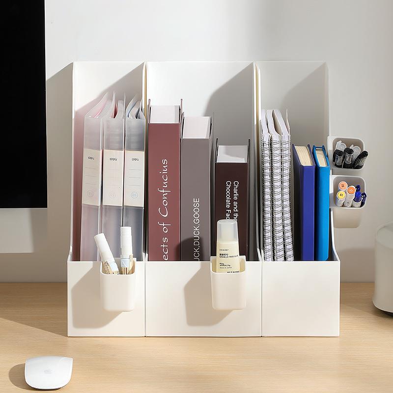 直销新款桌面办公文件架书架书立简约儿童绘本学生文具收纳盒橱柜