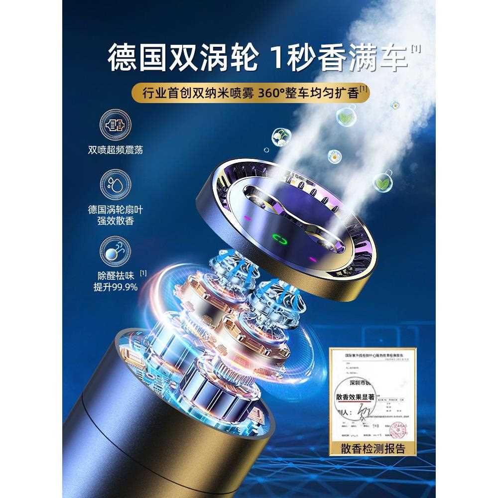 直销新款202新款车载双喷香薰机室内家用自动喷雾香薰机智能切换