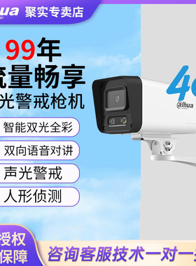 大华4G监控手机远程智能夜视语音对讲人形侦测警戒室外防水摄像头