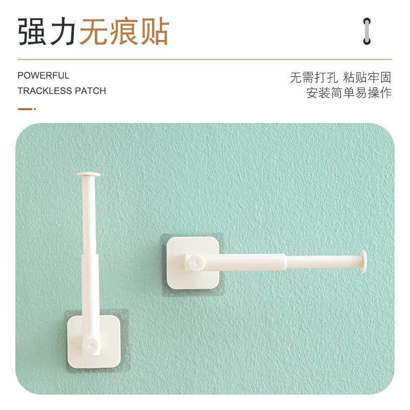 新款直销330免打孔懒人抹布架厨房保鲜膜卷纸收纳架L型洗脸巾架省