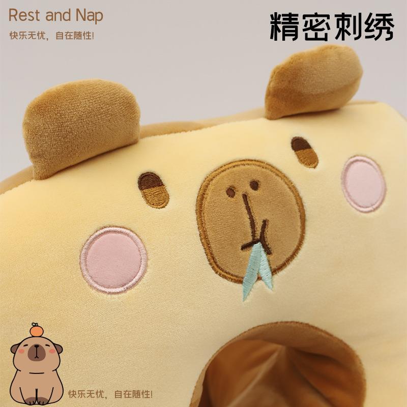 新款直销卡皮巴拉午睡枕 办公室午睡神器趴趴枕 儿童午休趴睡枕