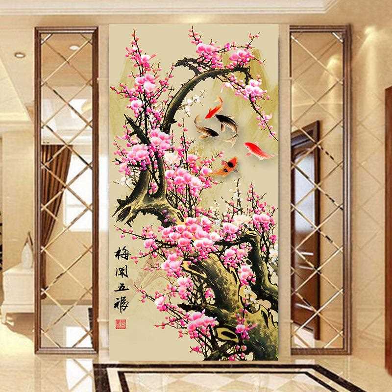 新款直销钻石画2021新款绣客厅满钻梅开五福异形钻点粘贴砖石秀小