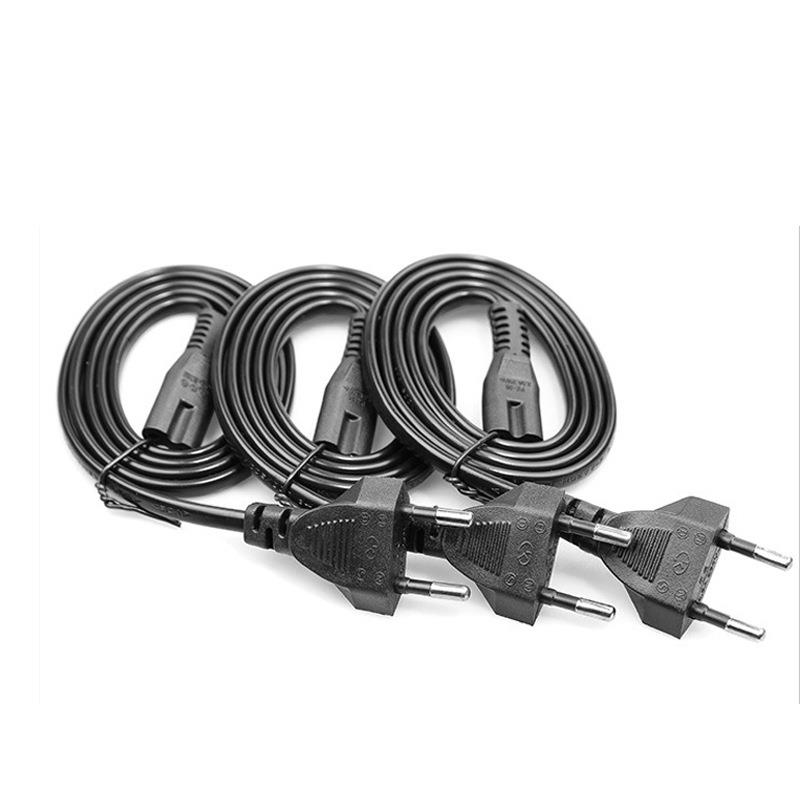 新款直销欧标电源线欧规8字尾相机笔记本适配器电源线德式两圆八