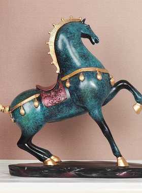 新款直销新中式招财马摆件马到成功客厅书柜工艺品办公室桌高档装