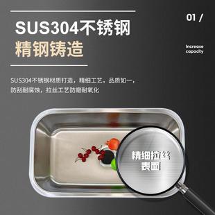新款 圆角单槽拉丝 直销304台下不锈钢水槽 厨房家用洗碗洗菜盆美式