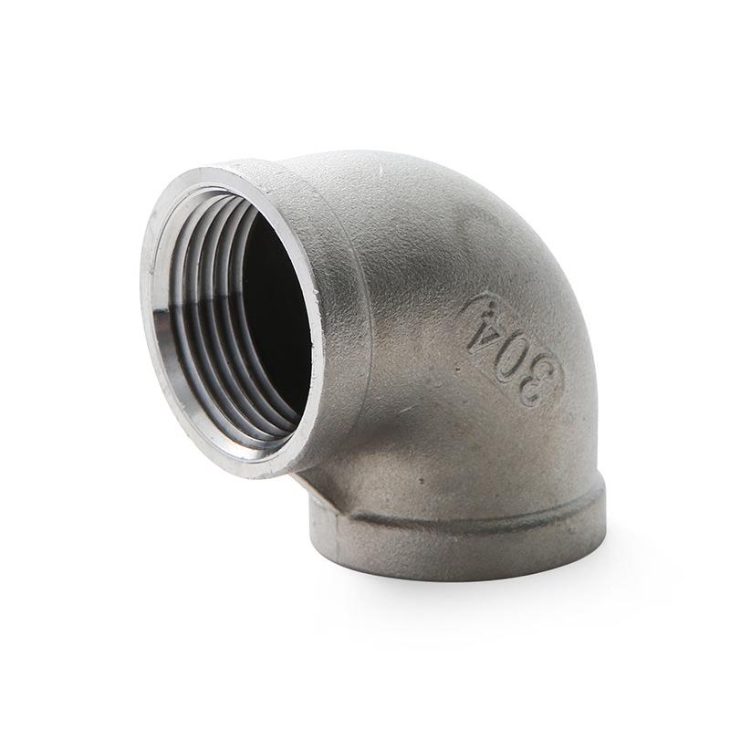 新款直销304不锈钢内丝弯头90度内牙螺纹丝扣直角连接弯头水管水