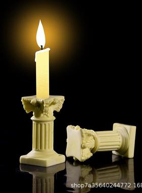 新款直销ins柱子罗马柱拍摄道具布景场景装饰摆饰微景观烛台底座