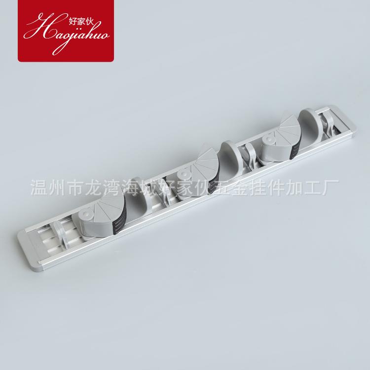 新款直销多功能太空铝拖把架 卫生间厨房置物挂钩可移动扫帚扫把