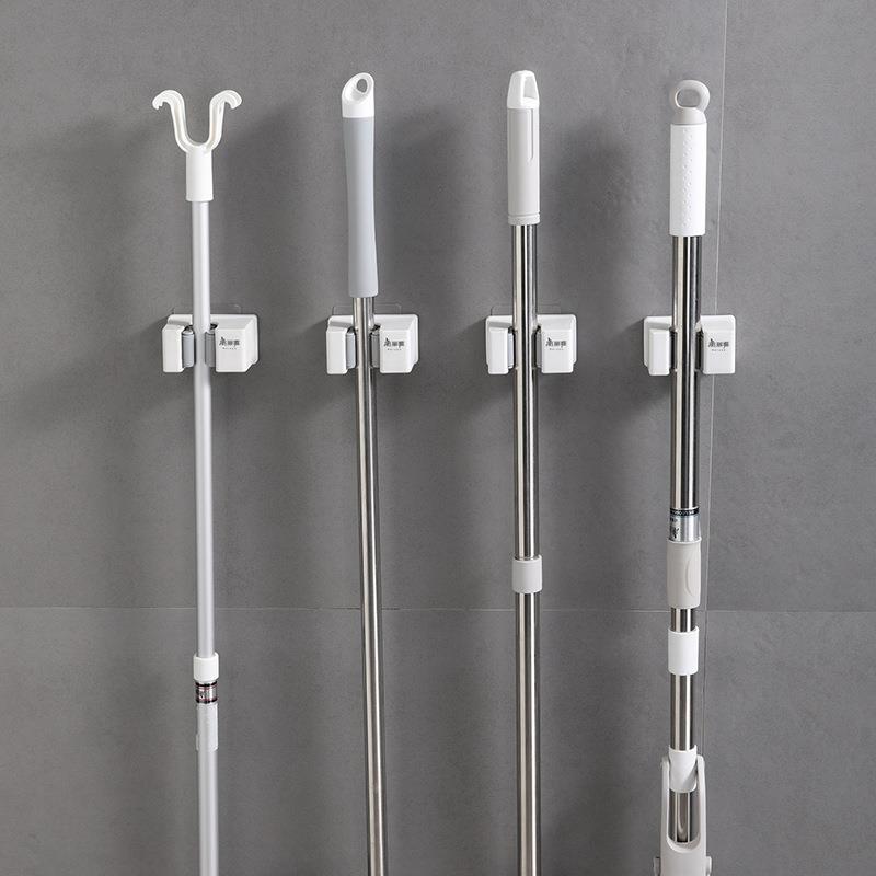 新款直销拖把挂钩卡座无痕拖把夹拖把架百货