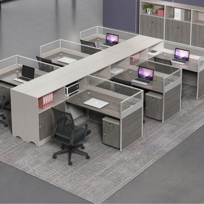 新款直销职员办公电脑桌商务办公室带侧柜桌椅组合财务人事办公工