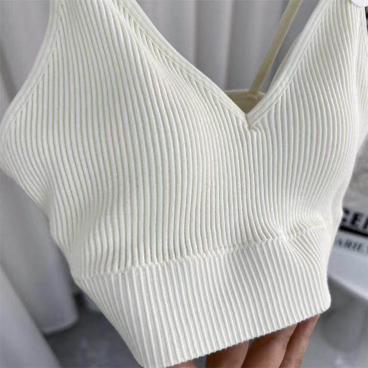 新款直销Obras新款固定杯条纹美背 一体式乳胶杯吊带内衣 韩版粗