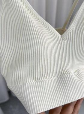 新款直销Obras新款固定杯条纹美背 一体式乳胶杯吊带内衣 韩版粗