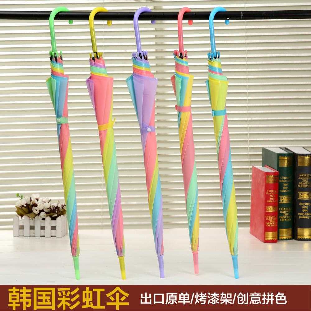 新款直销创意自动长柄直杆透明伞可定儿童礼品伞透明雨伞广告伞制