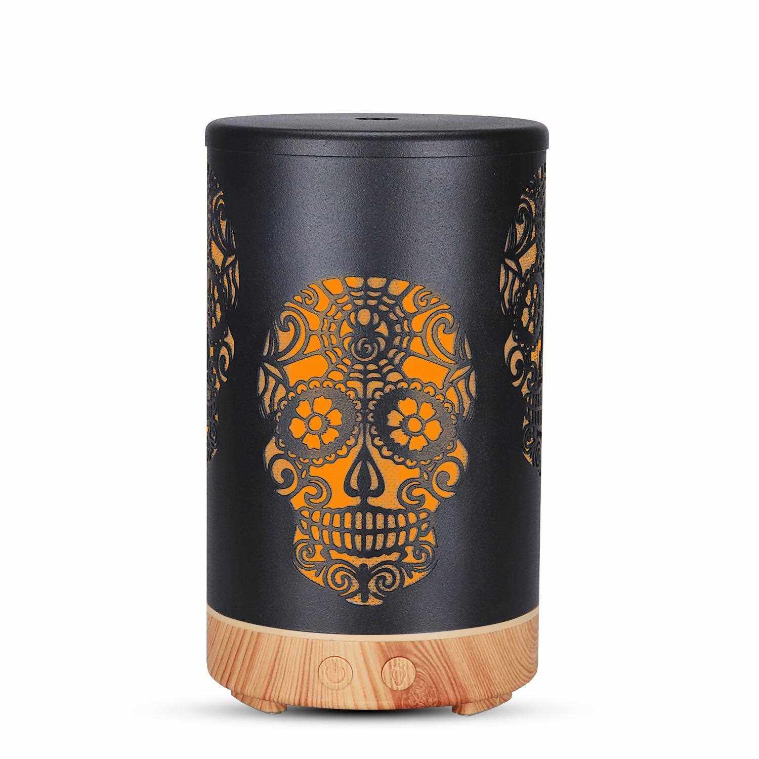 新款直销源头 创意新款骷髅图案香薰机 亚马逊家用办公桌面加湿器