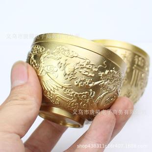 直销纯铜百福杯 新款 金色龙凤杯黄铜铜工艺品摆件金属铜器主人杯
